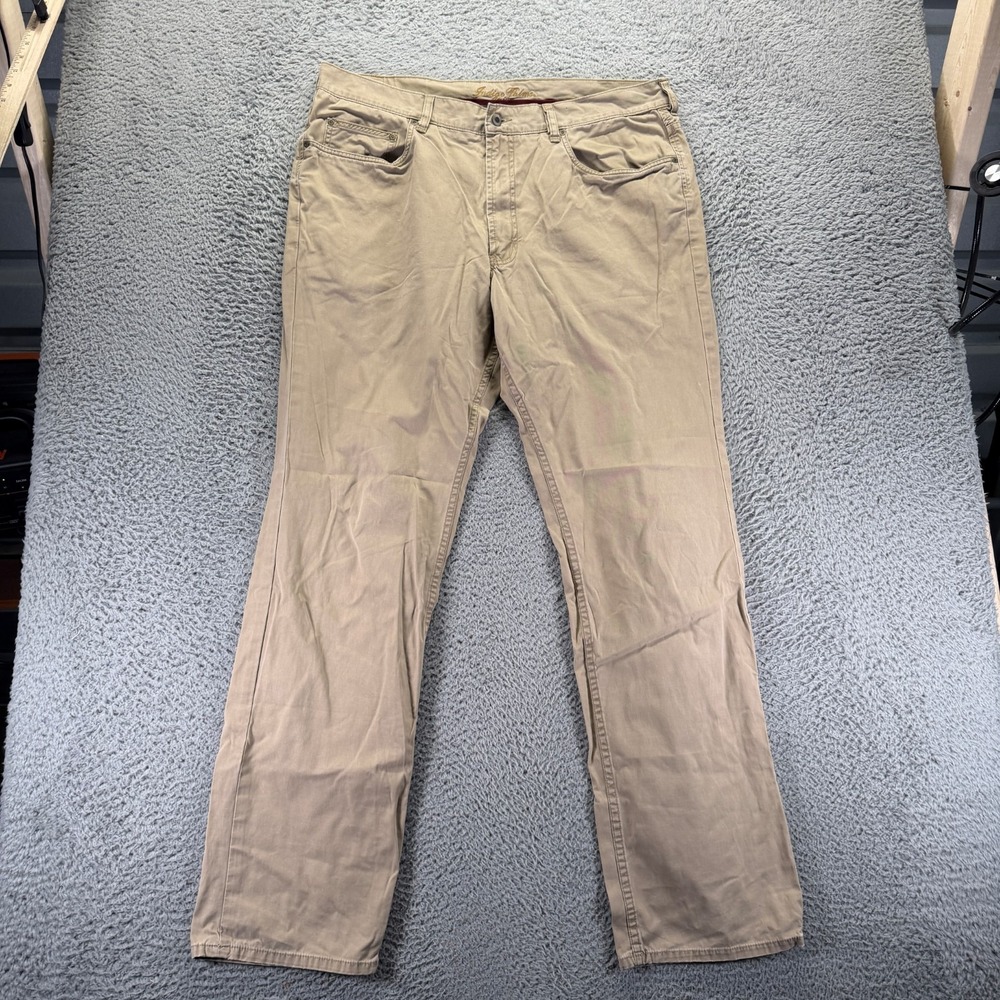 Indigo Palms Jeans Men 40x36 Brown Cotton Denim Straight Classic Workwear Travel